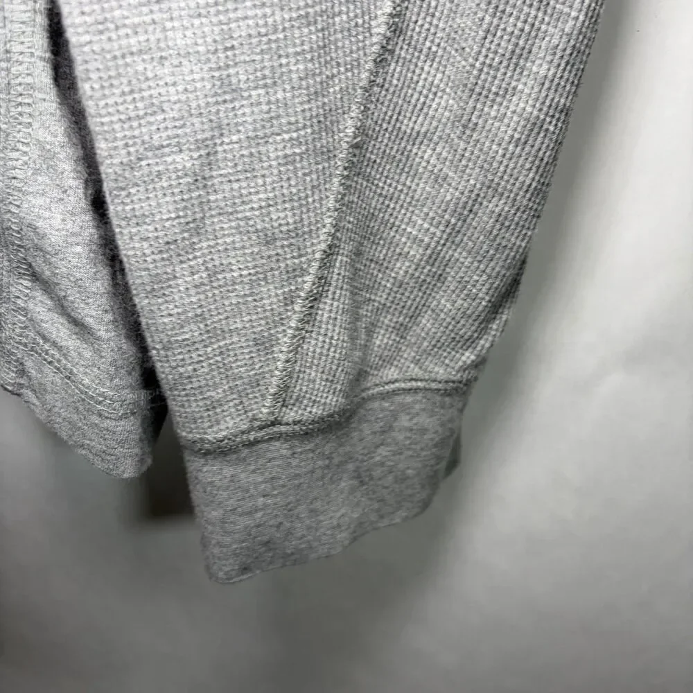 Nike Air Jordan Long Sleeve Thermal T Shirt Men 3XL Gray Waffle Knit Embroidered